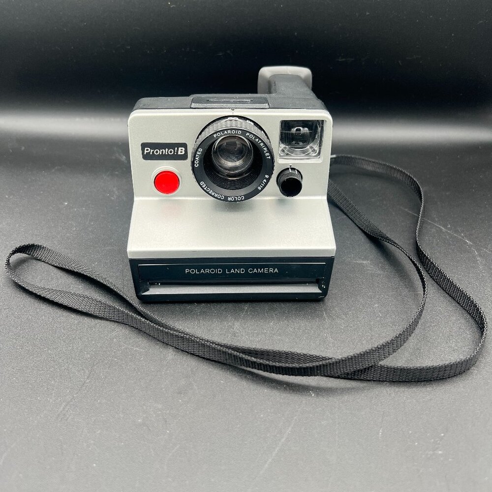 Vintage 1970s Polaroid Pronto! B Instant Land Camera w/ strap - UNTESTED